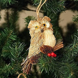 Large Owl with Acorns and Berries, Xmas Tree