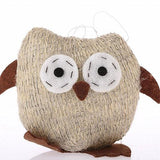 Knitted Tawny Brown Fabric Xmas Owl Decoration