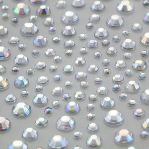 325 x 2,3,4,5mm AB Clear Self Adhesive Gems