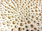 325 x 2,3,4,5mm Peach Self Adhesive Gems