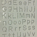 56 Clear Self Adhesive Diamante Letter Gems