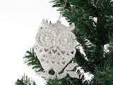 Set of 3 Glitter Owls Christmas XMO-02 Owl