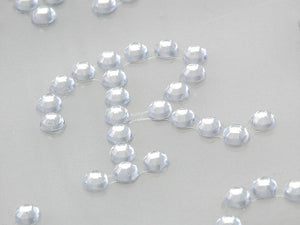 30 x 23mm Clear ABC Letters Self Adhesive Gems