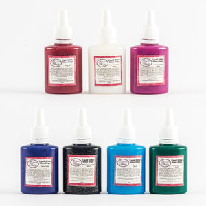 Craft Buddy Liquid Glitter Glass Drops Full Collection - 7 Bottles
