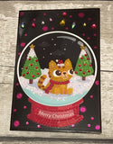 Set of 6 "Christmas" Crystal Card Kits - Black, 10 x 15cm each