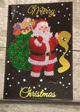 Set of 6 "Christmas" Crystal Card Kits - Black, 10 x 15cm each