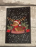 Set of 6 "Christmas" Crystal Card Kits - Black, 10 x 15cm each