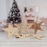 Craft Buddy Set of 2 Light up! Laser cut Star Decorations