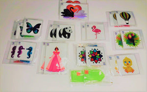 Set of 20 Motif Crystal Art Kits - Large