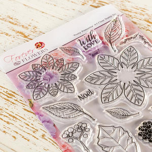 Forever Flowerz - Pretty Poinsettias A5 Clear Stamp Set