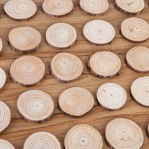 Craft Buddy Set of 30 6-7cm Wooden Slices